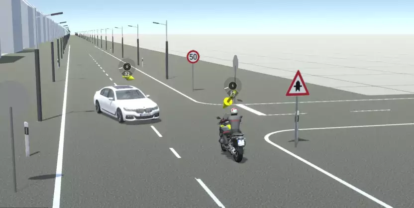 Simulation demonstrating the potential benefits of a driver assistance system